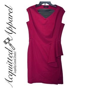 Piazza Sempione Beautiful Deep Red Workwear Classic Dress
